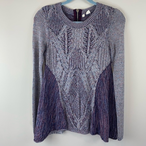 Anthropologie Moth Swing Style Cable Knit Long Sleeve Sweater XS - Picture 1 of 8